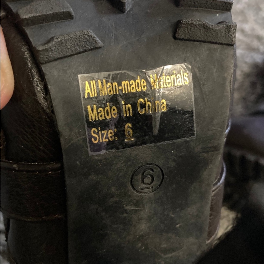 Sexy Brown Buckle Adorned High Heeled Boots (6) - Picture 4 of 5
